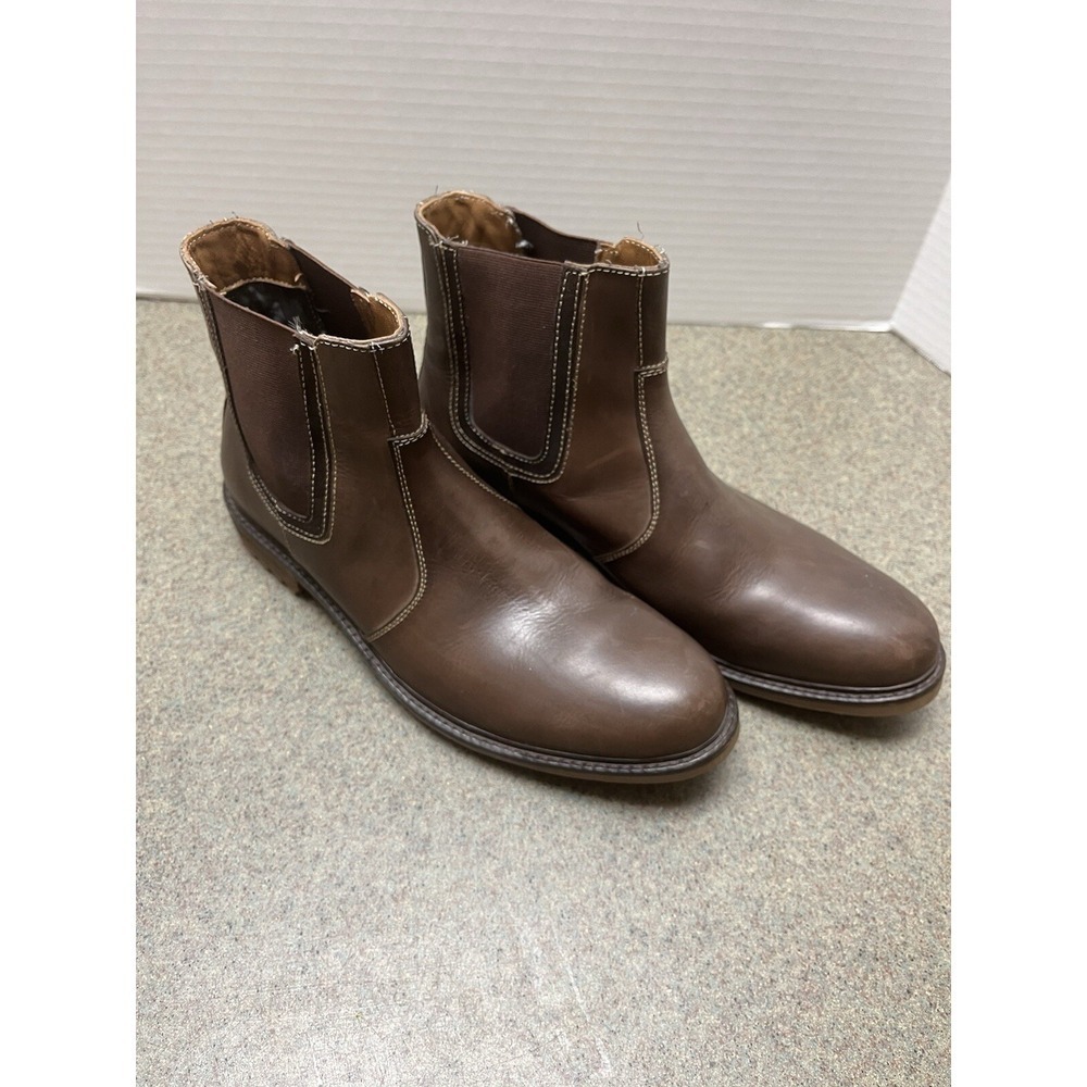 Hush Puppies Boots 1493201. Brown Ankle Boots, Pull On Men's Sz 9.5M‎